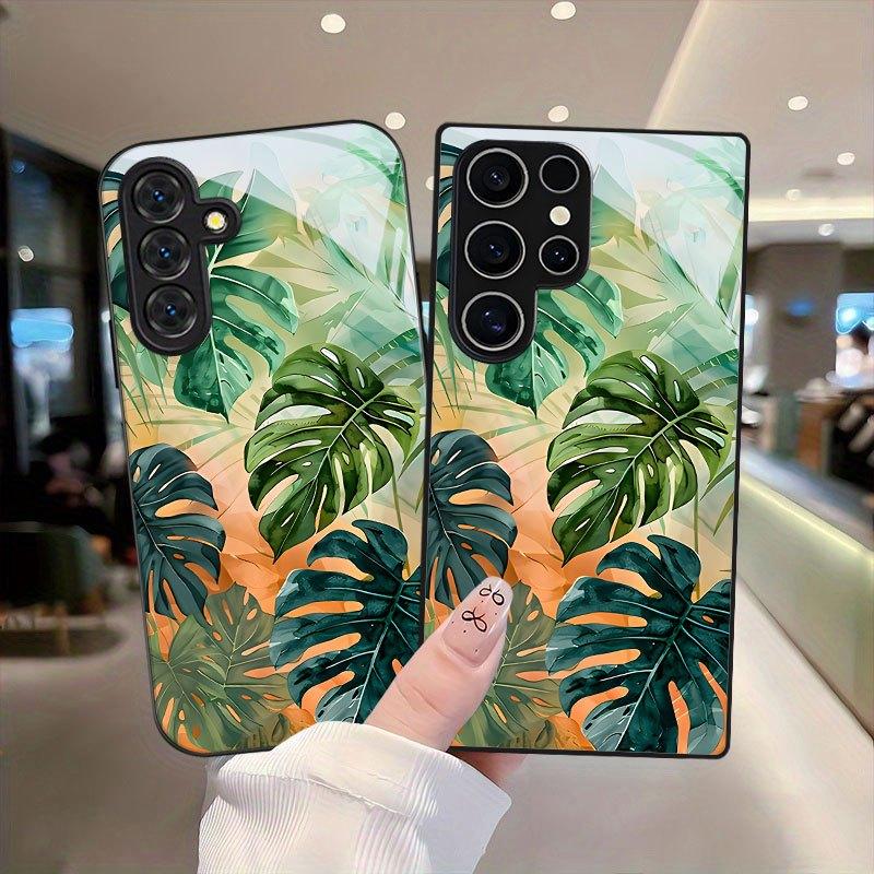 Tropical Green Plant Print Phone Case for Samsung Galaxy Galaxy S26 S25 S24 S23 Ultra S22 Ultra S20 Ultra 56 A72 A73 5G