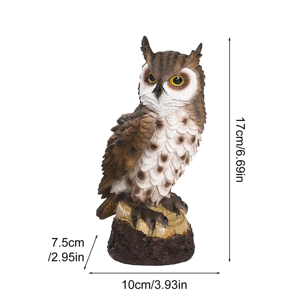 Realistic Simulation Resin Owl Statue For Repelling Birds Home Indoor Outdoor Terrace Lawn Garden Courtyard Decoration