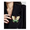 European and American vintage exaggerated rhinestone colored dripping butterfly brooch, chest flower girl