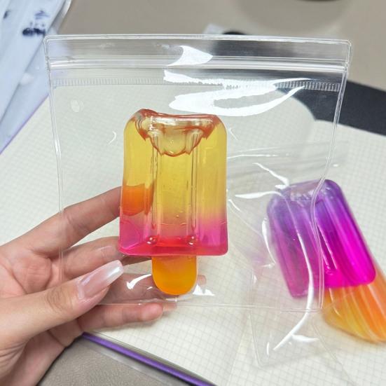 DYS Gradient Color Ice Stick Squeeze Toy Stress Relief Simulation Cream Lolly Sensory Hand Exercise Relaxation Tool Summer Party Gift