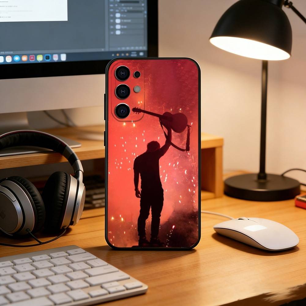Sänger E-Ed Sheeran Handyhülle Für Samsung S25,S24,S21,S22,S23,S30,Ultra,S20,Plus,Fe,Lite,Note,10,Schwarze Hülle