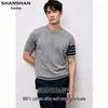 SHANSHAN Men's 100% Cotton Business Casual T-Shirt