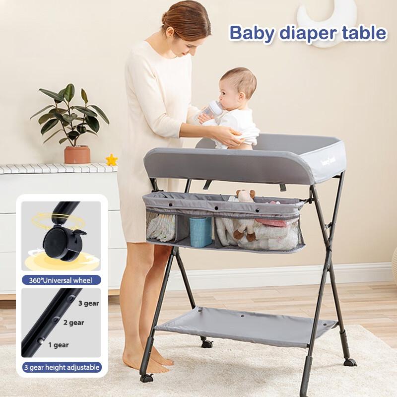 Faltbar Multifunktional 0-3 Jahre Alt Neugeborenenpflege Windel Stilltisch Höhenverstellbar Baby Windeln Wickeltisch