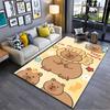 Cute Bear Pattern Rug Soft Bear Design with Cheerful Expressions and Pastel Colors. Suitable  N Anti-slip Game Mat for Living Room and Bedroom Sofas