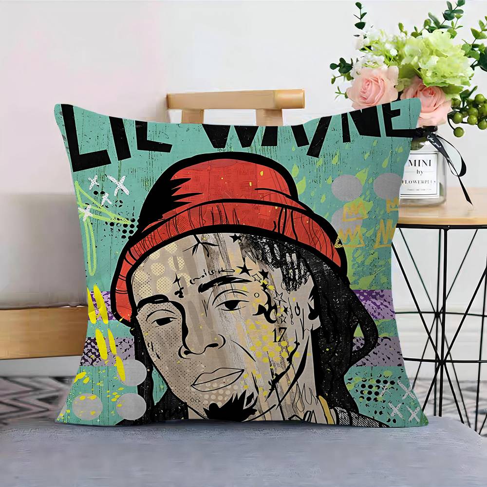 Hip Hop Rapper Lil Wayne Tha Carter Cushion Cover Decorative Pillow Sofa Home Decor Case Pillow Cases