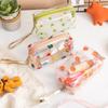Waterproof Toiletry Organizer Cute Print Avocado Flower Peach Travel Cosmetic Bag Transparent Makeup Bags for Women Girls Clear