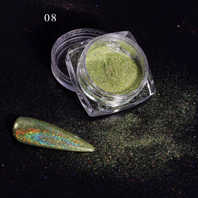 Laser Mirror Nail Glitter Powder Metal Dust Nails UV Gel Polish Pigment Gold Silver Nail Art Decorations Accessories