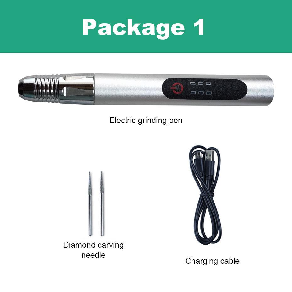 Electric Grinding Pen Adjustable Speed Engraver Small Grinding Machine Mini Tool Set DIY Jade Engraving Pen Polishing Pen