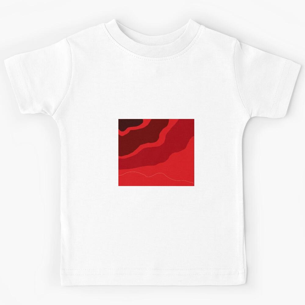 Flow of nature print red Kids T-Shirt 150