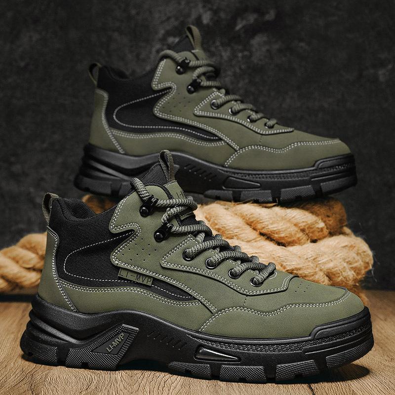 Martin boots, winter high-top athleisure boots, non-slip, wear-resistant, thick-soled outdoor hiking shoes