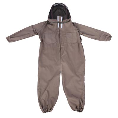 Traje de Apicultor Protector de Algodón con Cremallera y Velillo con Capucha Ropa de Apicultor