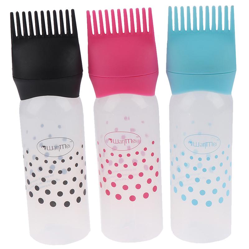 Hair Dye Bottle Shampoo Hair Coloring Dyestuff Applicator Bottle With Comb Teeth
