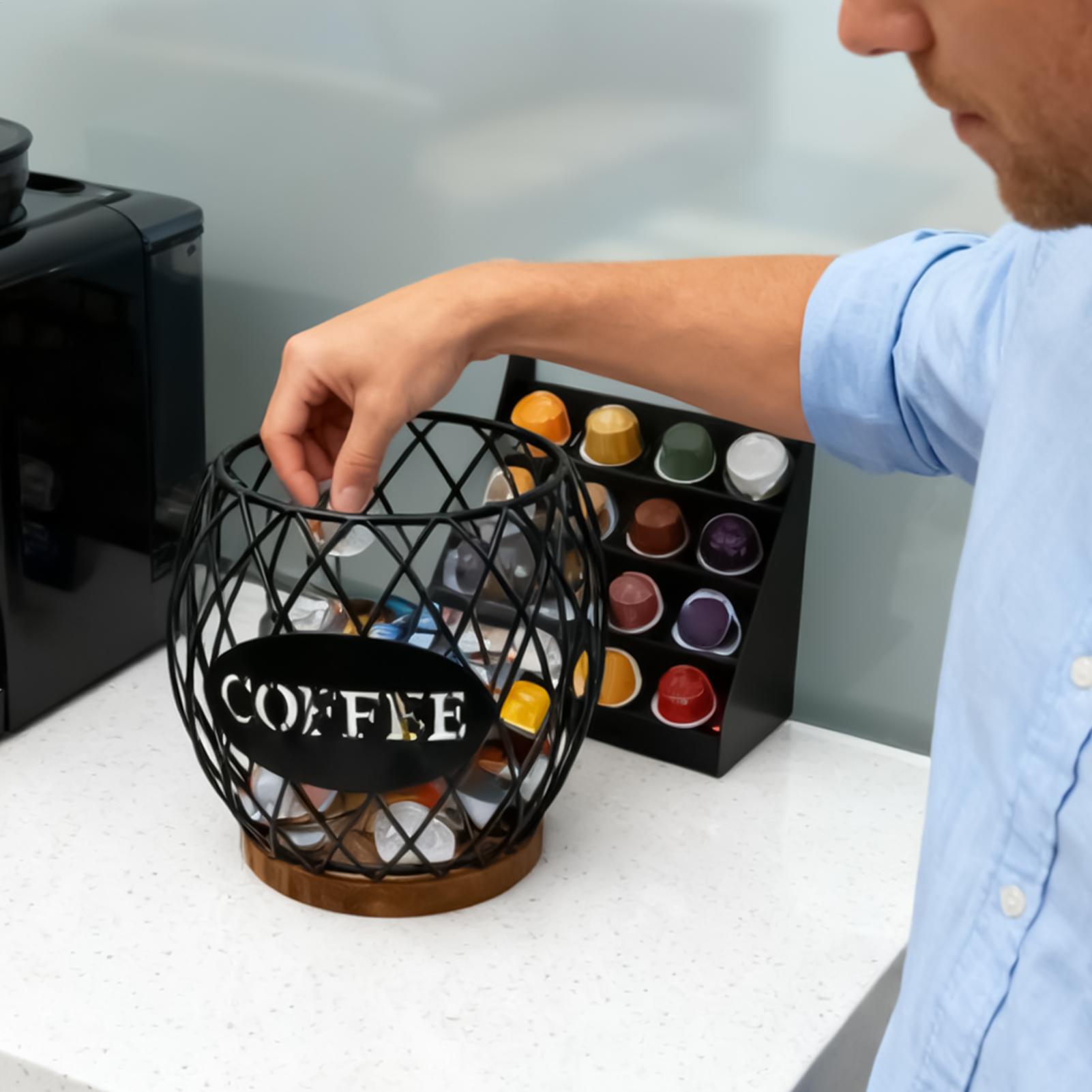 Coffee Pod Holder Large Capacity Coffee Capsule Holder Coffee Creamer Container Irregular Shape Coffee Pod Storage Cup CN