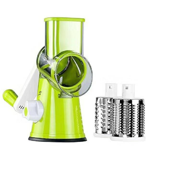 3-in-1 Hand-Crank Vegetable Cutter & Rotary Grater