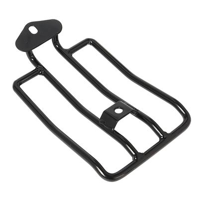 S-NET Universal Rear Carrier, Solo Luggage Rack for Motorcycles, Custom Short, Aftermarket Steel, Model SN-408-RC, Black