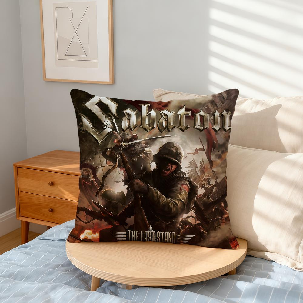 S-Sabaton-ES Band Kissenbezug Home Office Praktisch Nordische Schlichtheit Hit Mit Reißverschluss Kissenbezug