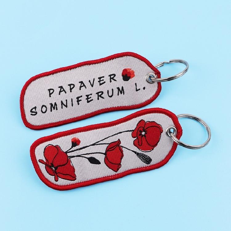 Lovely Embroidery Flower Key Holder Practical Decorative Item Wallet Keychain Pendant Charm For Travel And School