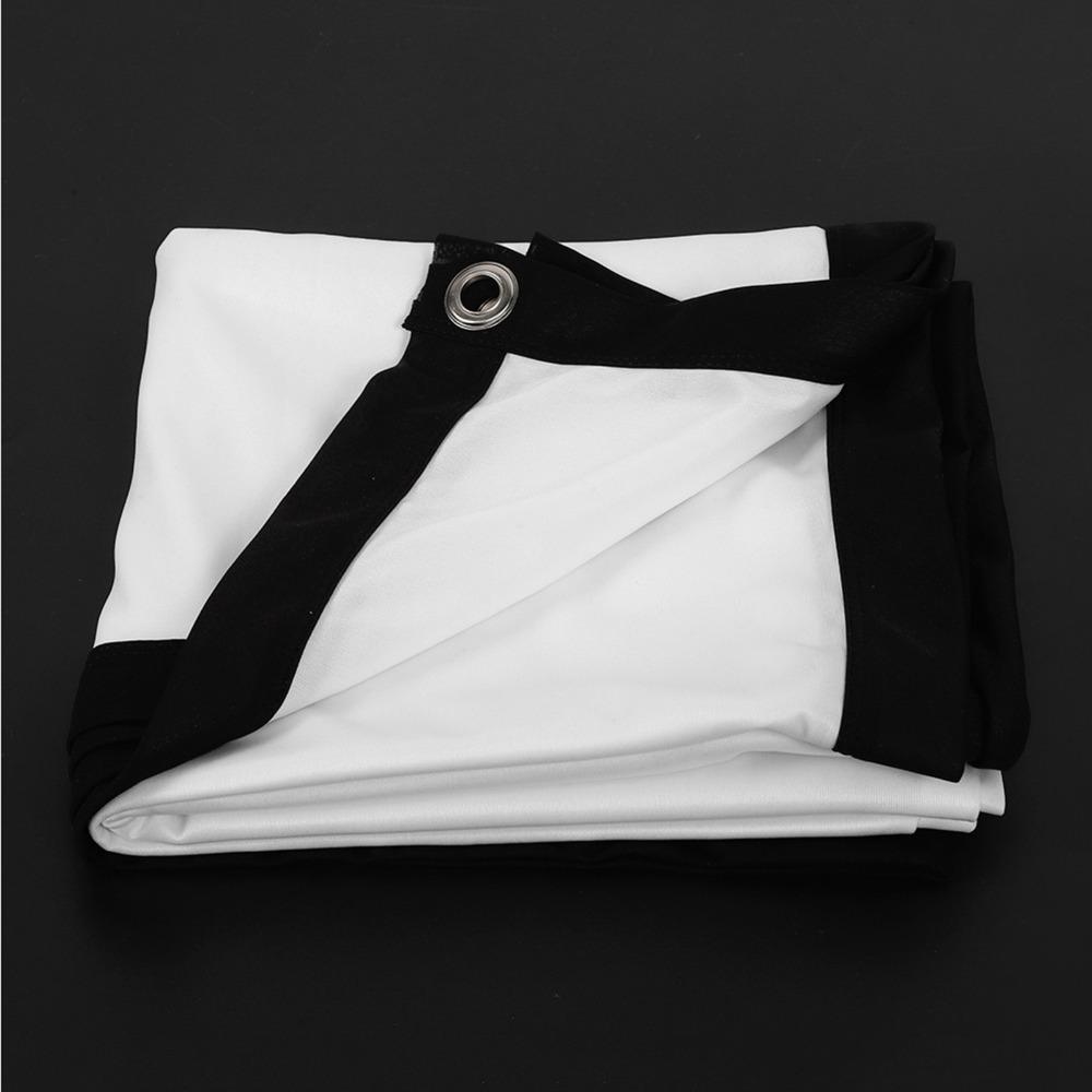 

Soft 16:9 Thicken Projector Screen White Projector Curtain Outdoor Camping 40in