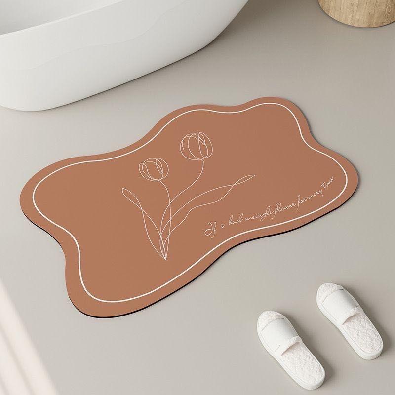 

Крем Ветряная Диатомовая Грязь Коврик для пола в ванной комнате Бытовой Коврик Нескользящий для двери туалета Коврик для ног Впитывающий воду Быстросохнущий 40X60cm 15.7X23.6inc