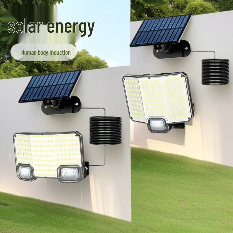 Solar Motion Sensor Wall Lamp for Outdoor Garage and Courtyard