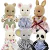Forest Family Forest Family Dolls Simulation Dollhouse Toy Mini Rabbit Bear Toy  Pretend Play