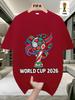 FIFA. World Cup Football.Men's Short-sleeved T-shirt with a US-Canada-Mexico Themed Print, Crew Neck Style for Men and Women, Perfect for Holiday Wear