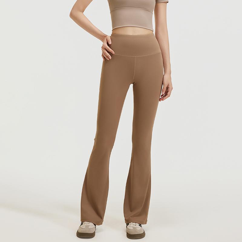 High-waisted Butt-lifting Flare Pants Seamless Nude-feel Yoga Pants Pilates Workout Fitness Leggings