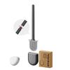 Brosse de Toilette Respirante Flexible en Silicone Avec Support à Séchage Rapide Outils de Nettoyage de Salle de Bain Muraux