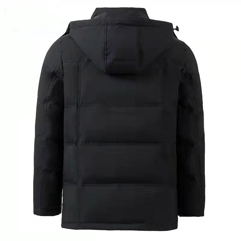 Middle-aged and Elderly Men's Hooded Cotton Jacket Thickened Warmth and Cold Resistance To High-quality Fabrics Comfortable Loose Fashion Down Jacket