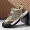 Vintage Style Men's Hiking Shoes Non-Slip Outdoor Lace Up Casual Shoes Travel Climbing Camping Footwear Versatile Man Sneakers