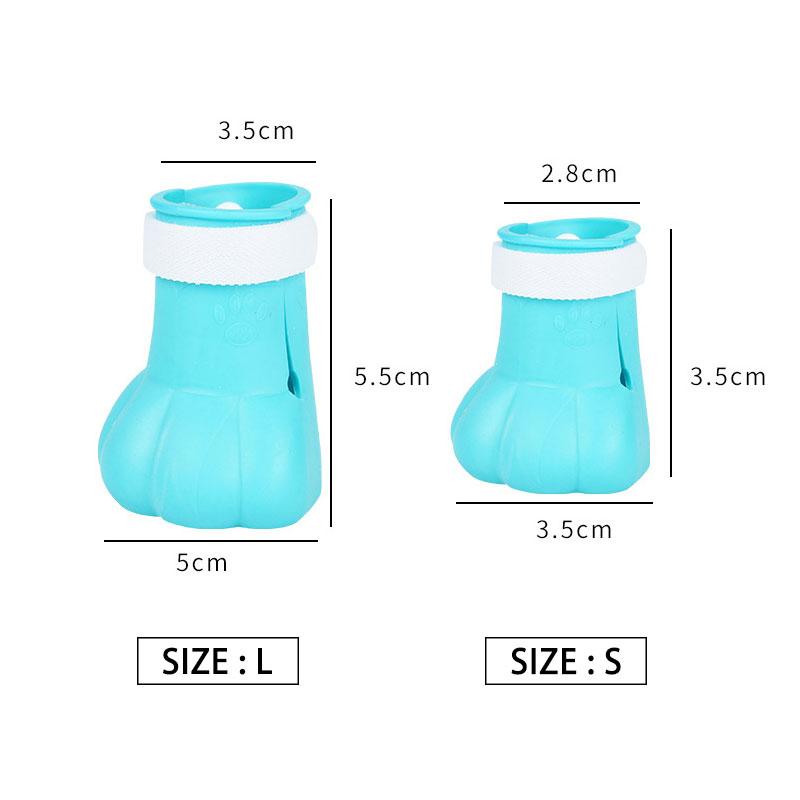 4pcs Anti-Scratch Cat Feet Covers Adjustable Anti-Off Shoes for Cat Silicone Cat Paw Protector Boots for Cat Bathing Pet Supplie