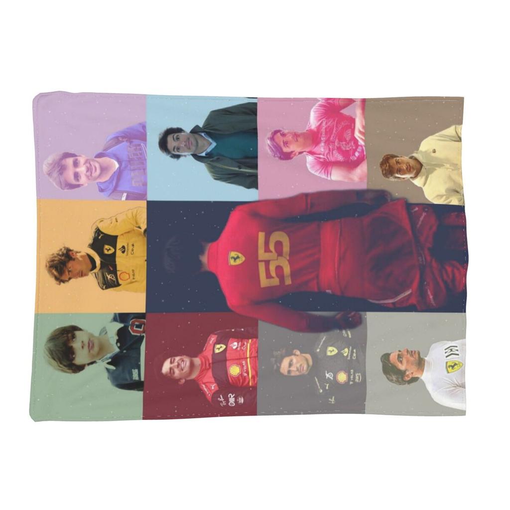 Carlos Sainz Eras Tour 2025 Blanket Soft Warm Flannel Throw Blanket Bedding for Bed Living room Picnic Travel Home Couch