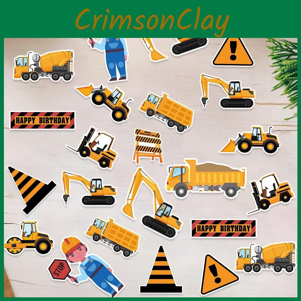 Party Vehicle Engineering Confetti Desktop Props For Children Birthday Decor