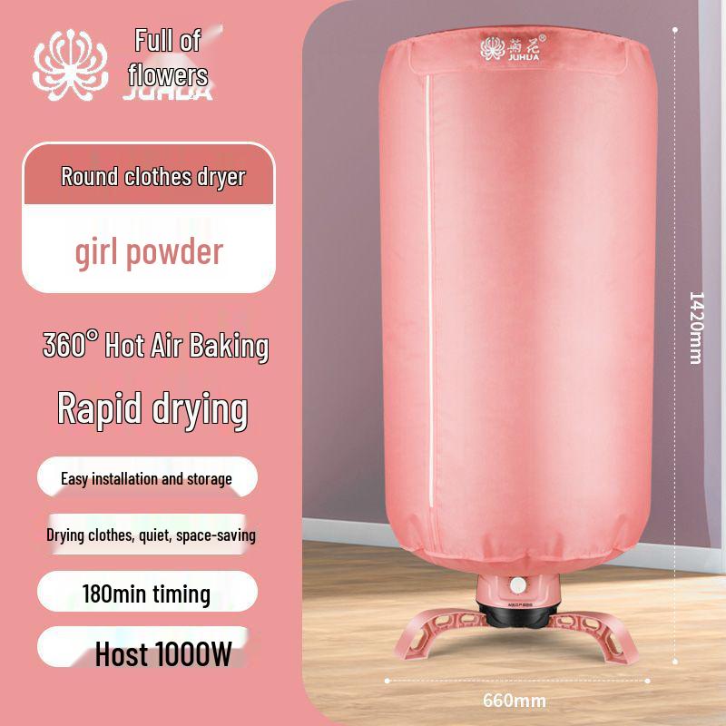 Large Capacity Home & Dormitory Clothes Dryer - Quick Dry, Compact, Round Design