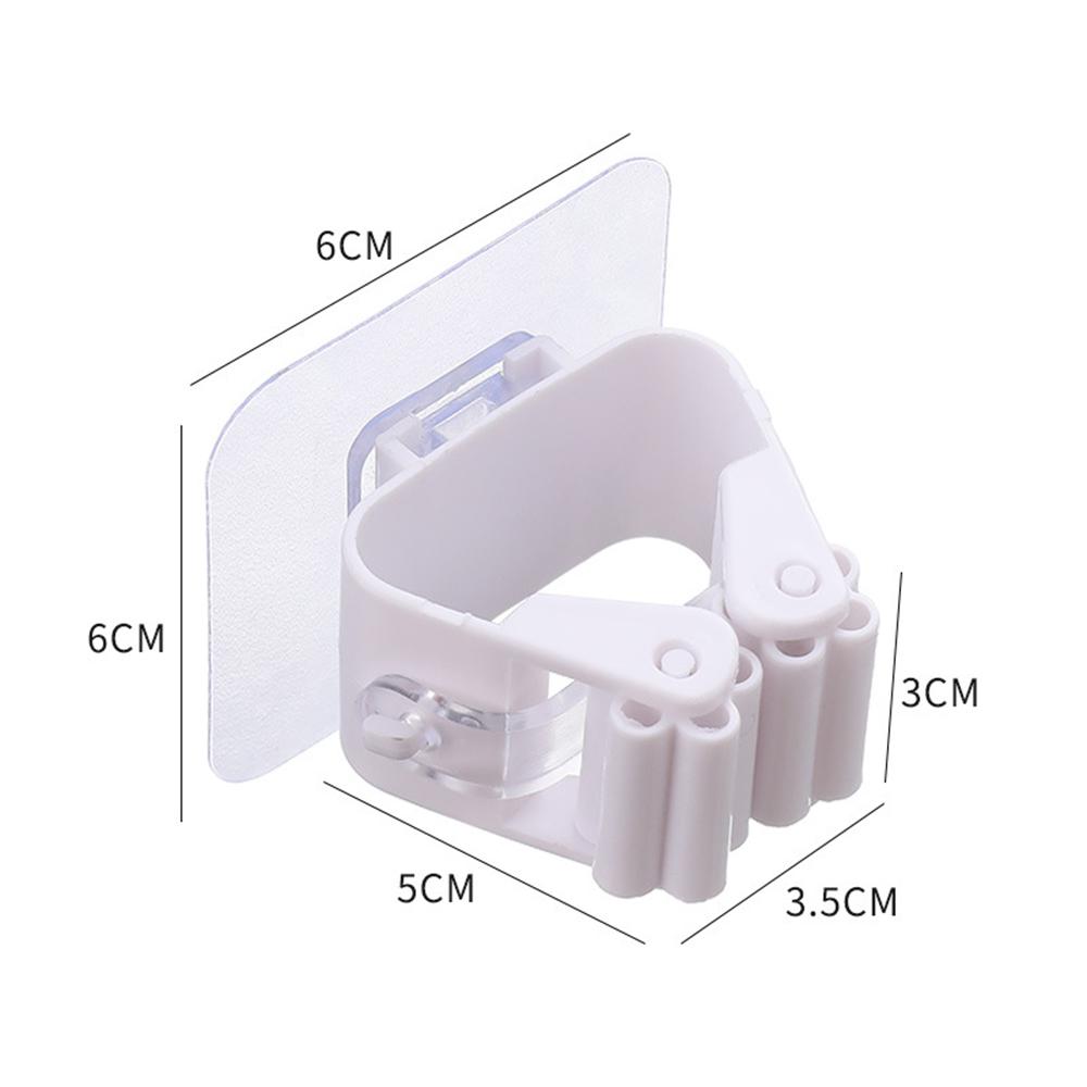 Wall Mounted Mop Organizer Holder Broom Hanger Waterproof Storage Hook for Bathroom Kitchen Home Hanging Space Saving