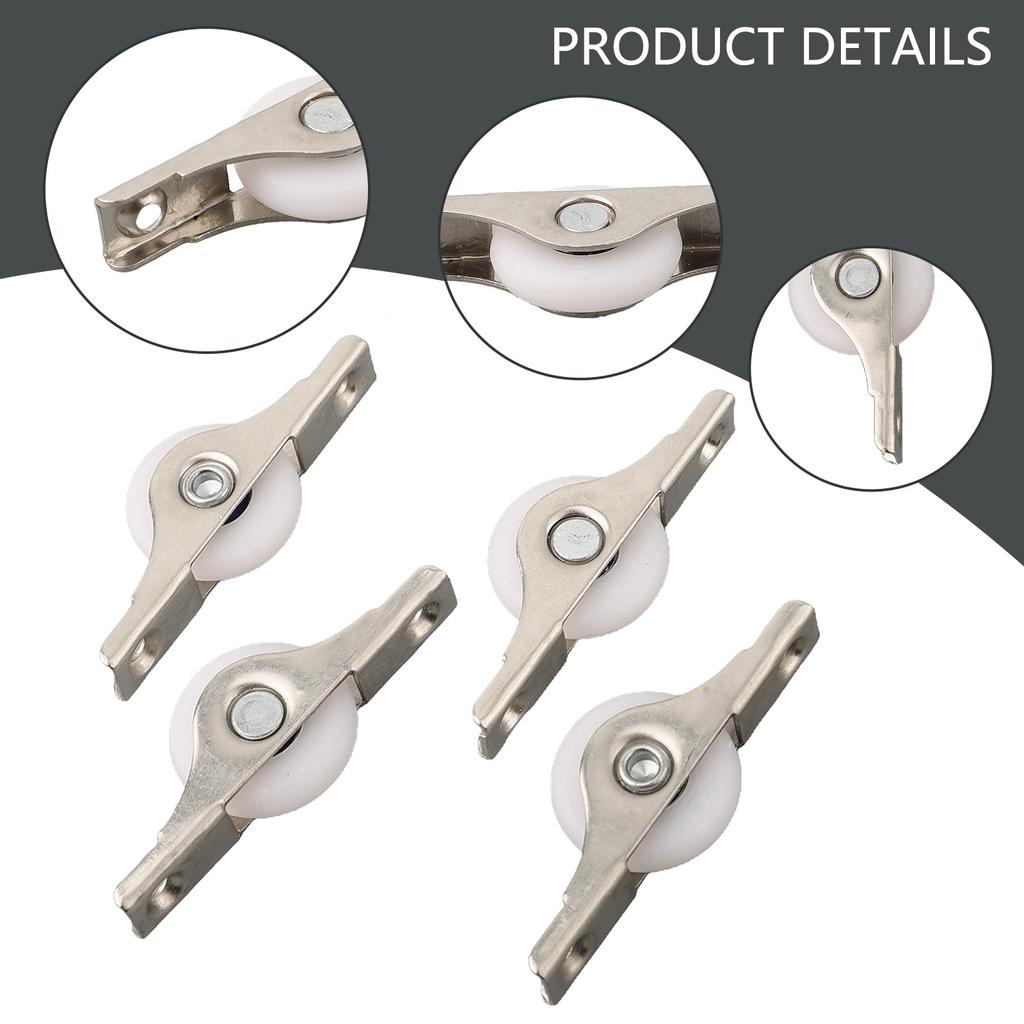 4pcs Window Pulleys 25mm Cabinet Wardrobe Sliding Door Wheel Window Roller Pulley Furniture Door Roller Runner Hardware