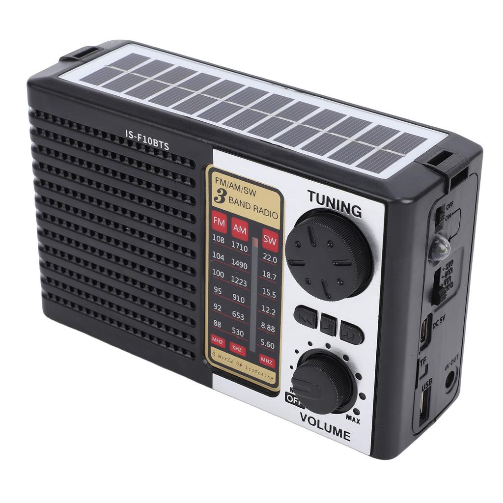 Portable Solar Radio AM FM SW LED Light Digital Speaker USB Charging Solar Emergency Radio for Camping Hiking