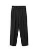Men's Spring 2026 Casual Trousers - Korean Style, Non-Iron, Loose Tapered Suit Pants with Half Elastic Waist