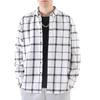 Button Up Men Blouse Lapel Long Sleeve Overshirts Unisex Casual Plaid Oversized Shirts  Unisex