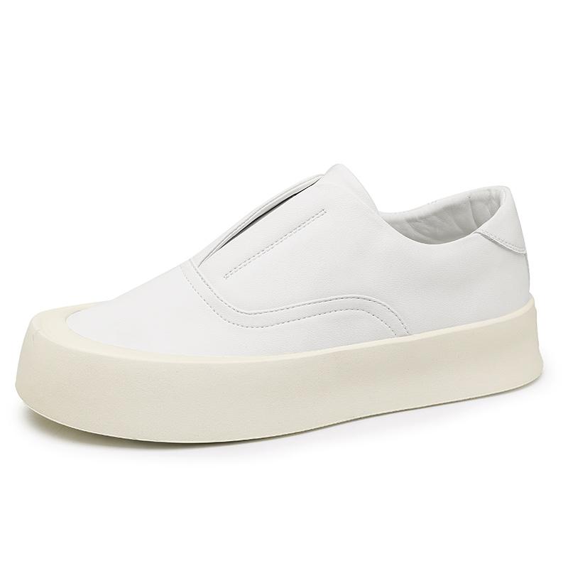 Fashion Black Thick Soled Men's Board Shoes Fashionable and Versatile Styles Daily Office Outdoor Street Youth Walking Hot Selling Shoes