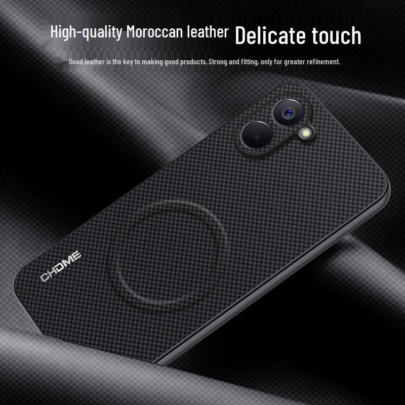 Realme C33 Full Coverage Protective Phone Case - Anti-Drop, Stylish Magnetic Buckle, Textured Finish