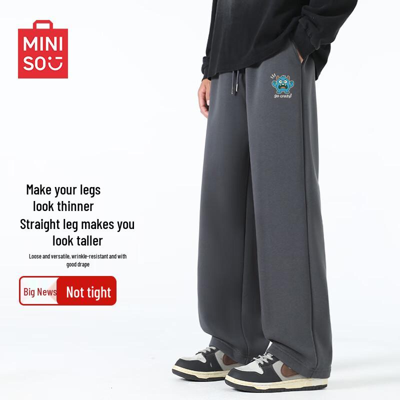 

MINISO Men s Roaring Monster Straight-Leg Casual Pants 3XL