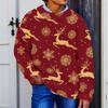 Men's Christmas Print Knit Crewneck Sweater for Fall and Winter Holiday