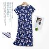 Women Nightdress Short Sleeve Cute Cartoon Sleepwear Sweet O Neck Nightgowns Pyjamas Lady's Cotton Sleepdress