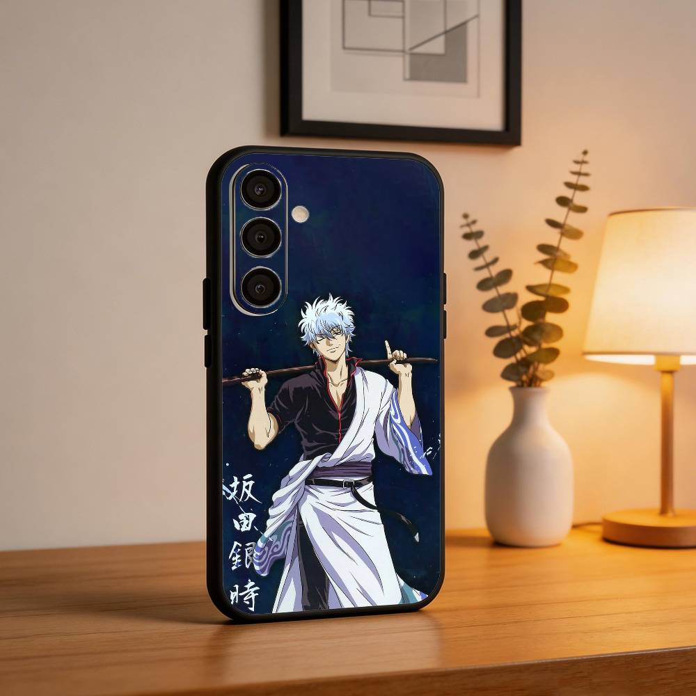 Gintama-Sakata Gintoki Phone Case For Samsung A73,A21s,A22,A31,A32,A52,A53,A71,A80,Soft Black Shell