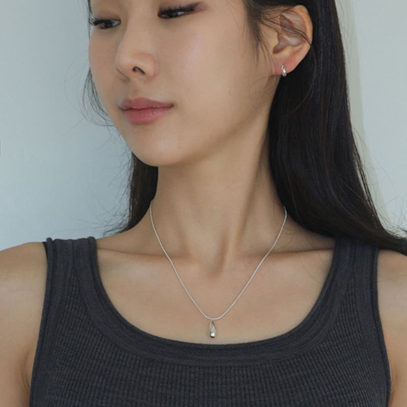 modernlike silver 925 plum drop necklace