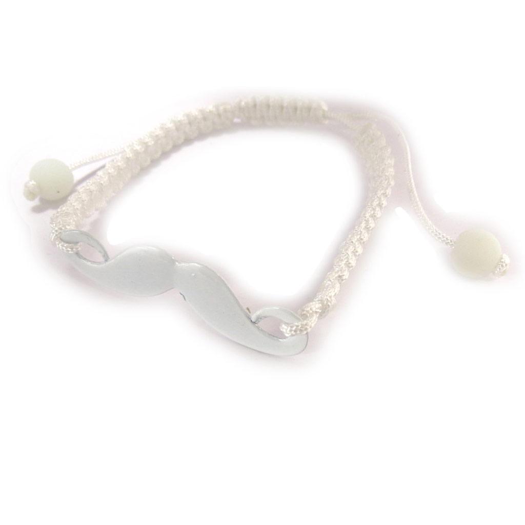 Les Trésors De Lily [K3274] - White 'Moustache' Shambhala Bracelet