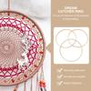 12Pcs 26Cm Round Bamboo Craft Rings Eco Friendly Dream Catcher Accessories for Macrame Lace Fabric Covering Home Decor
