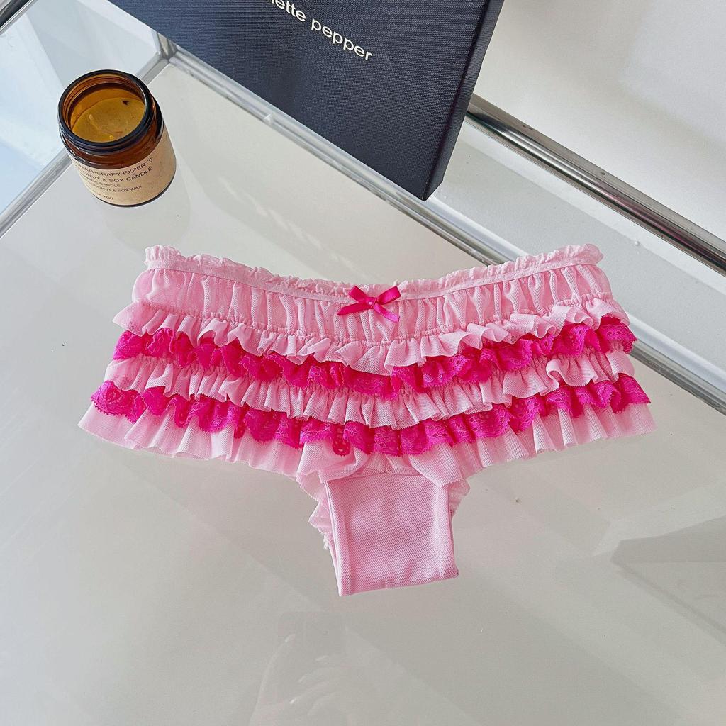 Cute 3D Ruffle Layered Lace Panties for Women