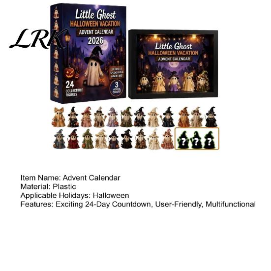 Christmas Countdown Decoration Halloween Advent Calendar 2026, 24 Day Light Up Box with Pumpkin Ghost Figures, Holiday Party Decor, Fun Collectible